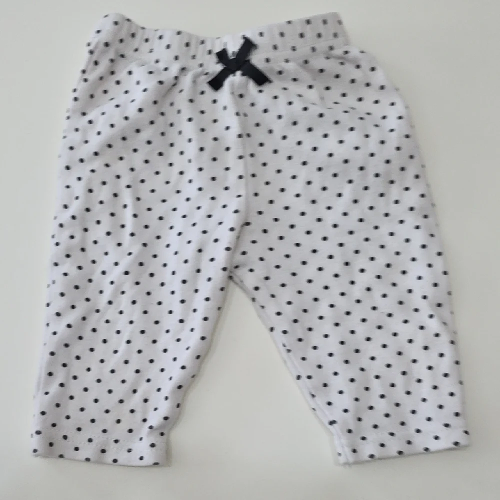 GAP + Little Treasure Pants Corduroy Polka Dot Legging Pink White Size 0-3M 3-6M